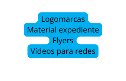 Logomarcas Material expediente Flyers Vídeos para redes